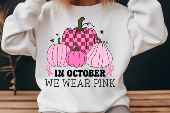 In October We Wear Pink Pumpkins